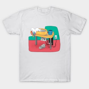 Yuni Sleeps On a Pottery Wheel T-Shirt